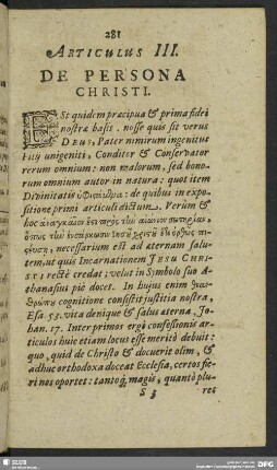 Articulus III. De Persona Christi