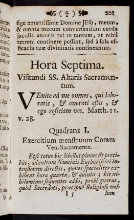201-229, Hora Septima