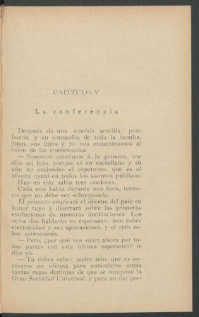 Capítulo V - La conferencia