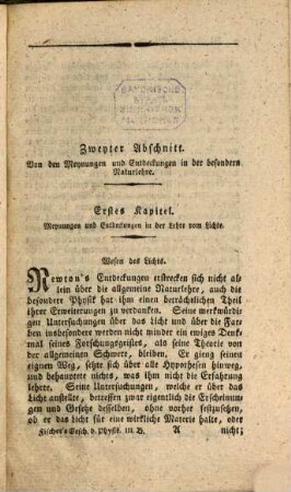 Geschichte der Physik seit der Wiederherstellung der Künste und Wissenschaften bis auf die neuesten Zeiten, 3