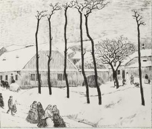 Sonntag im Winter : Sonntag im Winter. Radierung; 32 x 36 cm 81916; E. Orlik). Dresden: Kupferstich-Kabinett 1918-194, NJA 54/7577
