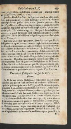Exempla Religionis erga B. Virginem.