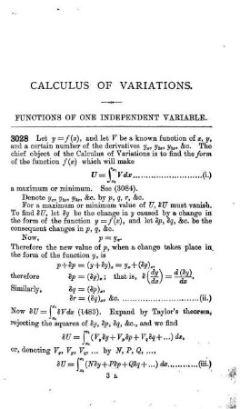 Section X. Calculus of Variations.