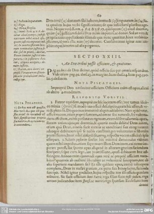 Sectio XXIII. An Deo tribui possit officium, & quatenus
