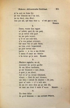 Bruchstücke eines altfranzösischen Liederbuches (Chansonnier) mit Noten aus dem 13. Jahrhundert