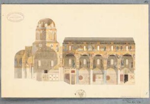 Capella Palatina, Palermo: Schnitt mit Innenansicht