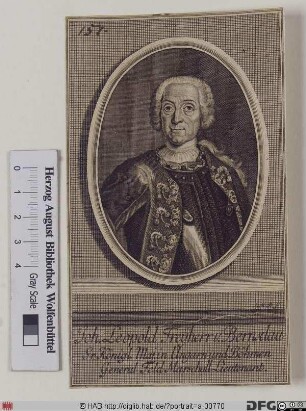 Bildnis Johann Leopold Frhr. v. Bärenklau zu Schönreith