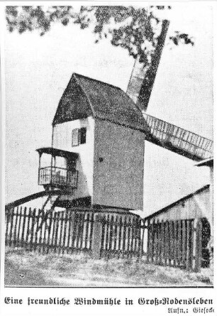 Groß Rodensleben. Bockmühle, vor 1945, Repro