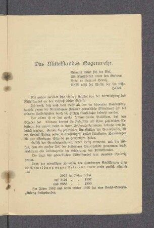 Des Mittelstandes Gegenwehr.