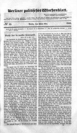 No 22, 31. Mai 1834