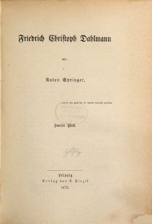 Friedrich Christoph Dahlmann, 2