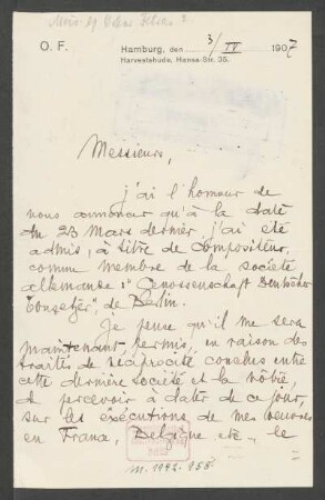 Brief an Jean Bernard Alpi : 03.04.1907