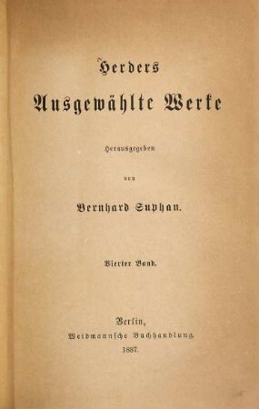 Herders ausgewählte Werke, 4