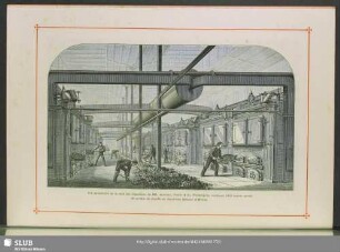 Vue perspective de la sale des chaudières de MM. Harrison, Frazer & Co, Philadelphie, contenant 5400 mètres carrés de surface de chauffe de chaudières Babcock & Wilcox