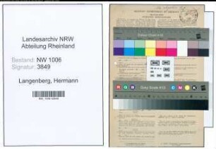 Entnazifizierung Hermann Langenberg , geb. 19.10.1883 (Schreiner)