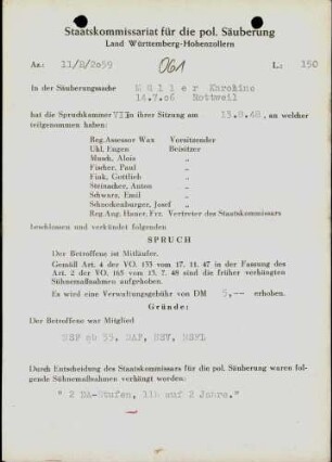 Müller, Karoline