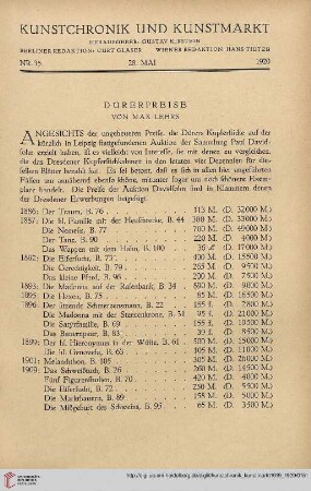 Neue Folge 31 = Jahrgang 55: Dürerpreise