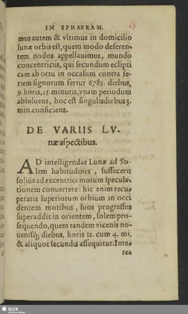 De Variis Lunae aspectibus