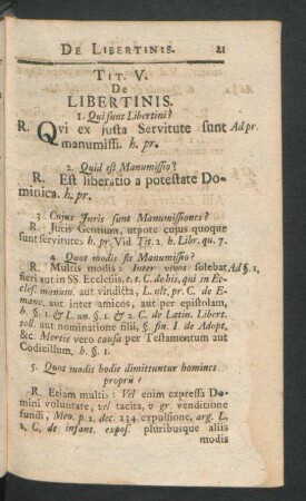 Tit. V. De Libertinis
