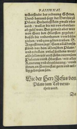 Wie der Herr Jesus von Pilato zum Tod verurtheilt ward.