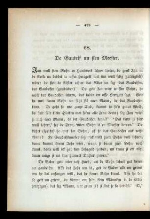 68. De Gaudeif un sien Meester.
