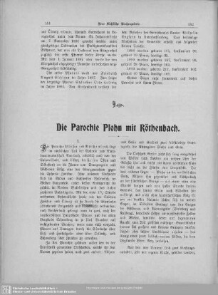 Die Parochie Plohn mit Röthenbach