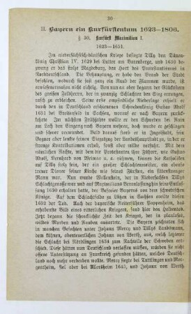 II. Bayern ein Kurfürstentum 1623 - 1806