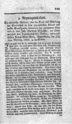 3. Arzneygelahrheit.