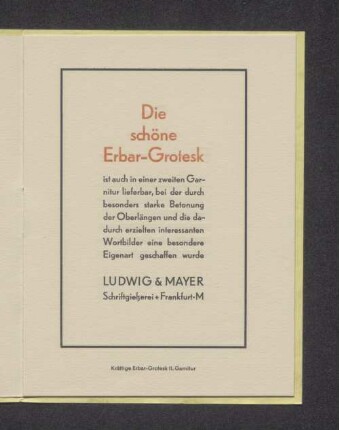 Kräftige Erbar-Grotesk II. Garnitur