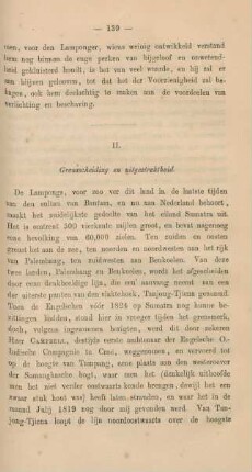 II. Grensscheiding en uitgestrektheid