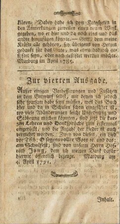 Zur vierten Ausgabe.