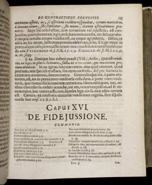 Caput XVI. De Fidejussione. - Caput XXII. De Aliis Contractuum Communibus.