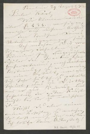 Brief an Carl Mendelssohn Bartholdy : 24.09.1872