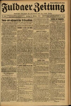 Ausgabe vom Freitag, den 19. Oktober 1923.