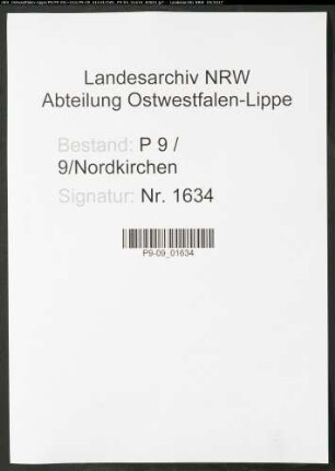 Sterberegister Standesamt Nordkirchen