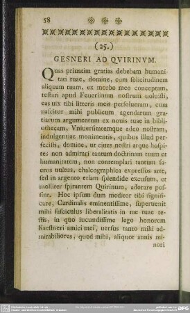 (25.) Gesneri Ad Quirinum