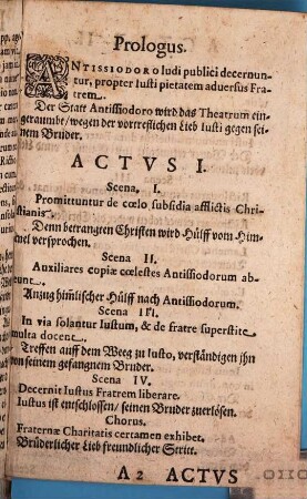 Iustus Antissiodorensis : in scenam productus ab electorali gymnasio Societatis Jesu Burghusii ; Das ist, Schawspil von den H. Martyrer Justo Antissiodorensi