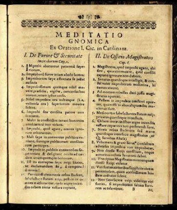 II. De Officio. Magistratus Cap. 1.