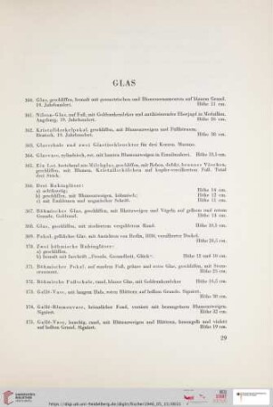 Glas (Nr. 360 - 414)