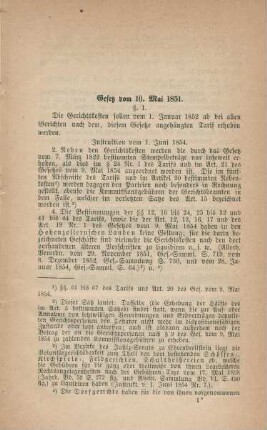 Gesetz vom 10. Mai 1851.