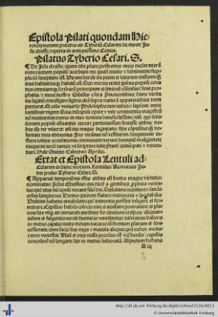 Epistola Pilati ad Tyberium Cesarem