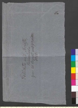 Alter Umschlag "Gedichte und Briefe, Glückwünsche zum 28 August 1825."