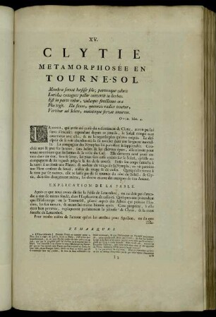 XV. Clytie Metamorphosée En Tourne-Sol