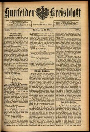 Ausgabe vom Dienstag, den 25. Mai 1897.