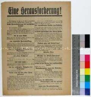 Aufruf der SPD zu Versammlungen am 26. Mai 1914 in Berlin betreffend das Wahlrecht in Preußen