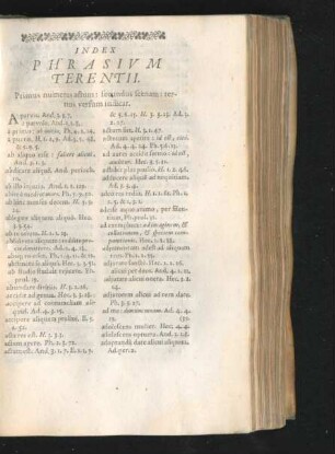 Index Phrasium Terentii.