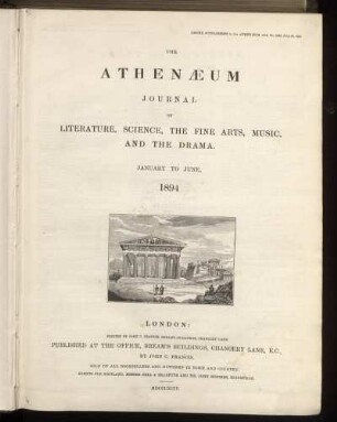1894,1: The Athenaeum