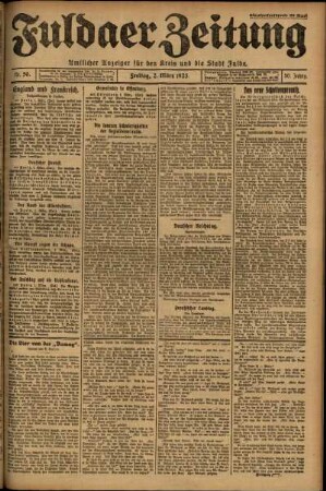Ausgabe vom Freitag, den 02. März 1923.