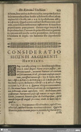 Consideration Secundi Argumenti Hunniani