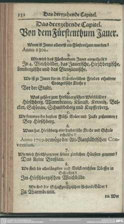 Das dreyzehende Capitel. Von dem Fürstenthum Jauer